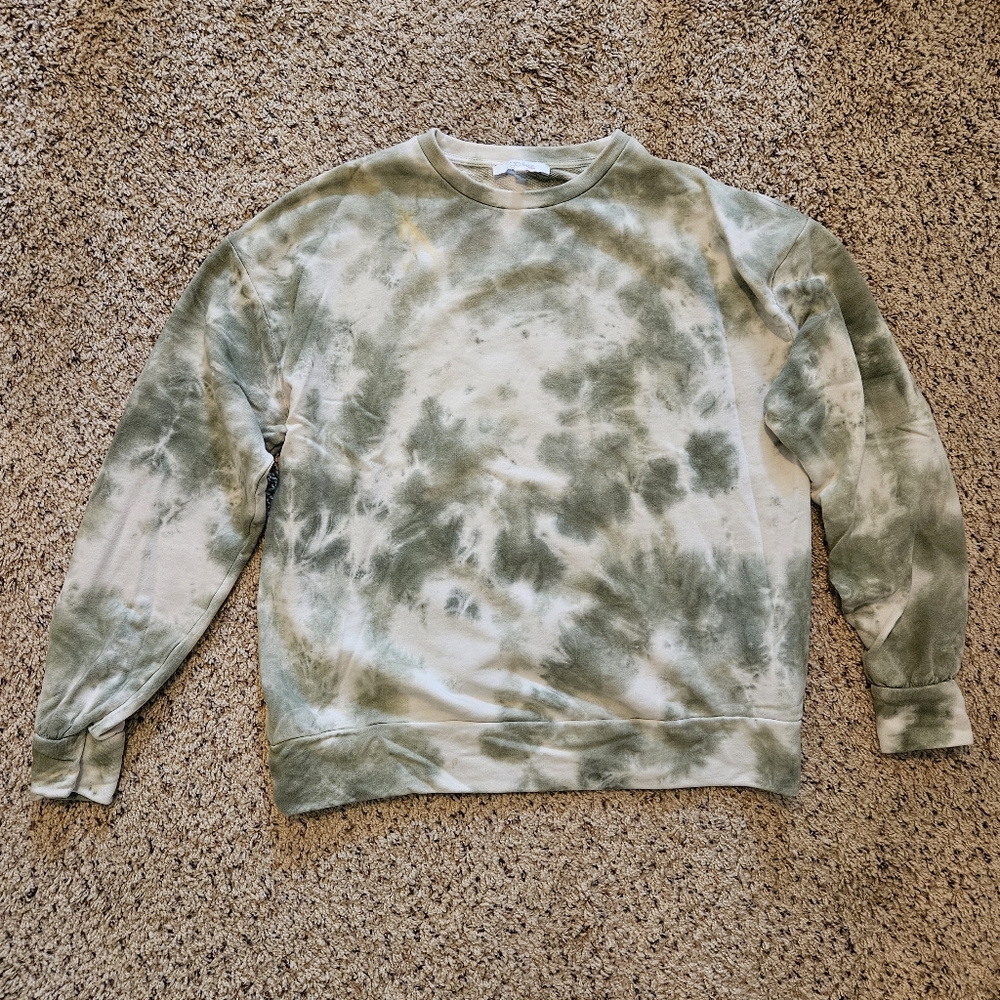🟣Green tie dye crewneck